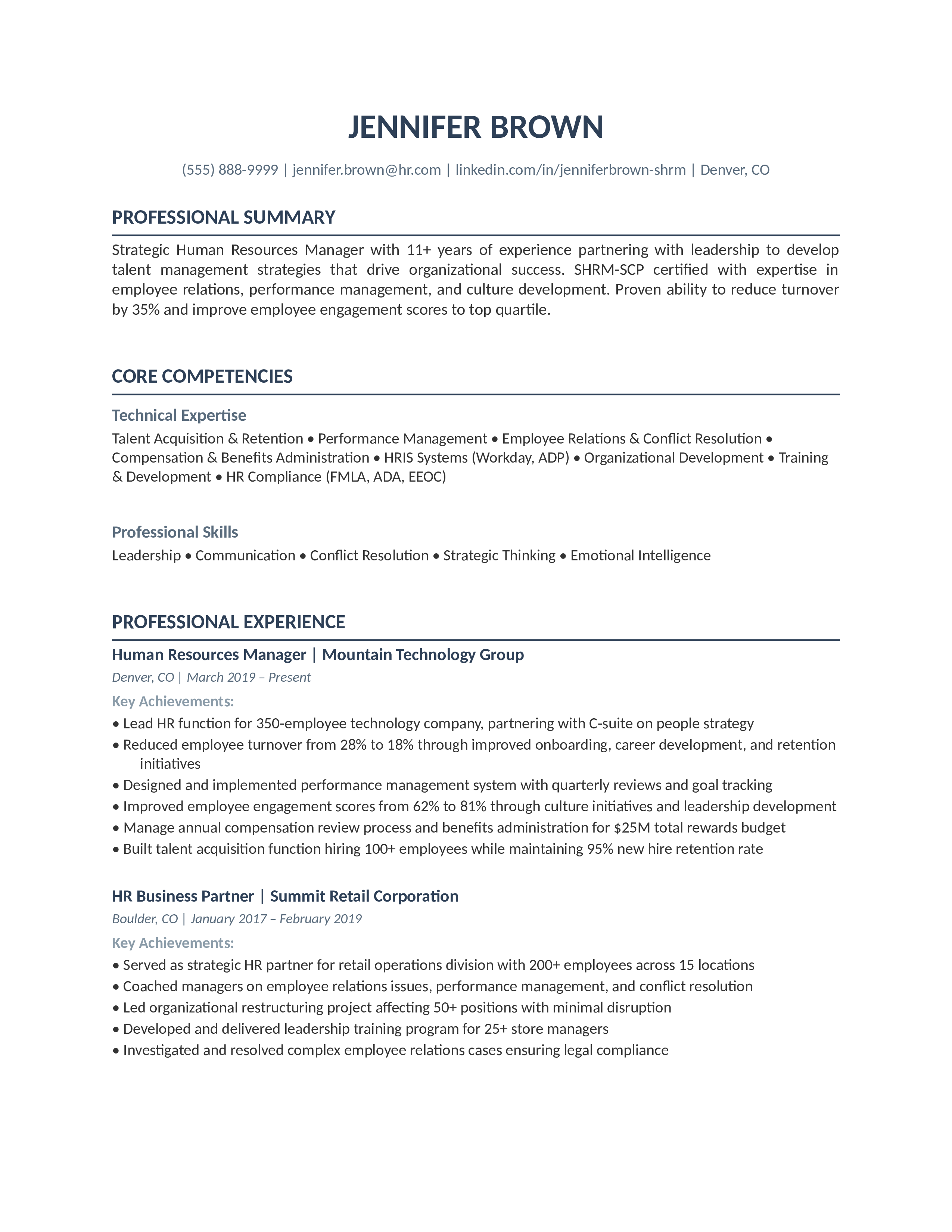 Harbor flagship resume template