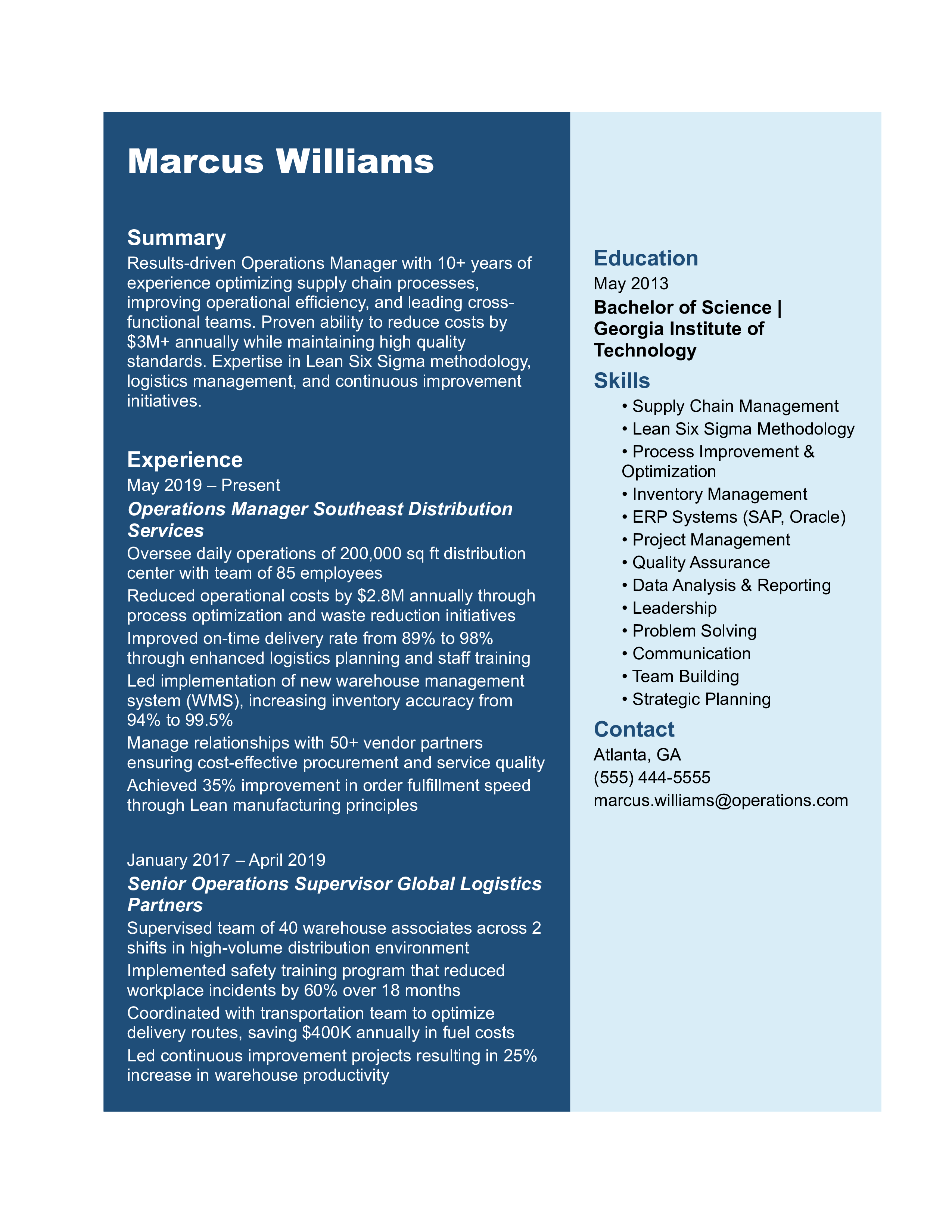 Impact Resume Template